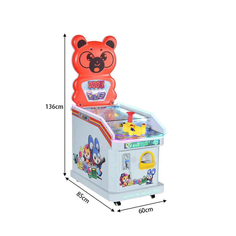 GAMEON Marble Shooting Arcade Machine - Coin Operated Kids Game with Target Shooting Challenge, Score Display & Reward System for Entertainment Venues - Red - Image 7