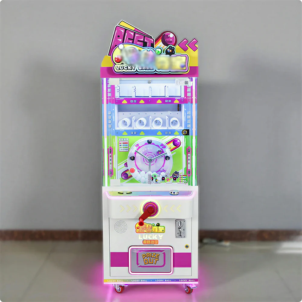 GAMEON Lucky Ball Prize Machine - Coin Operated Arcade Gift Game with Ball Control Challenge, Prize Display & Reward System for Kids Entertainment Venues - White - Image 2