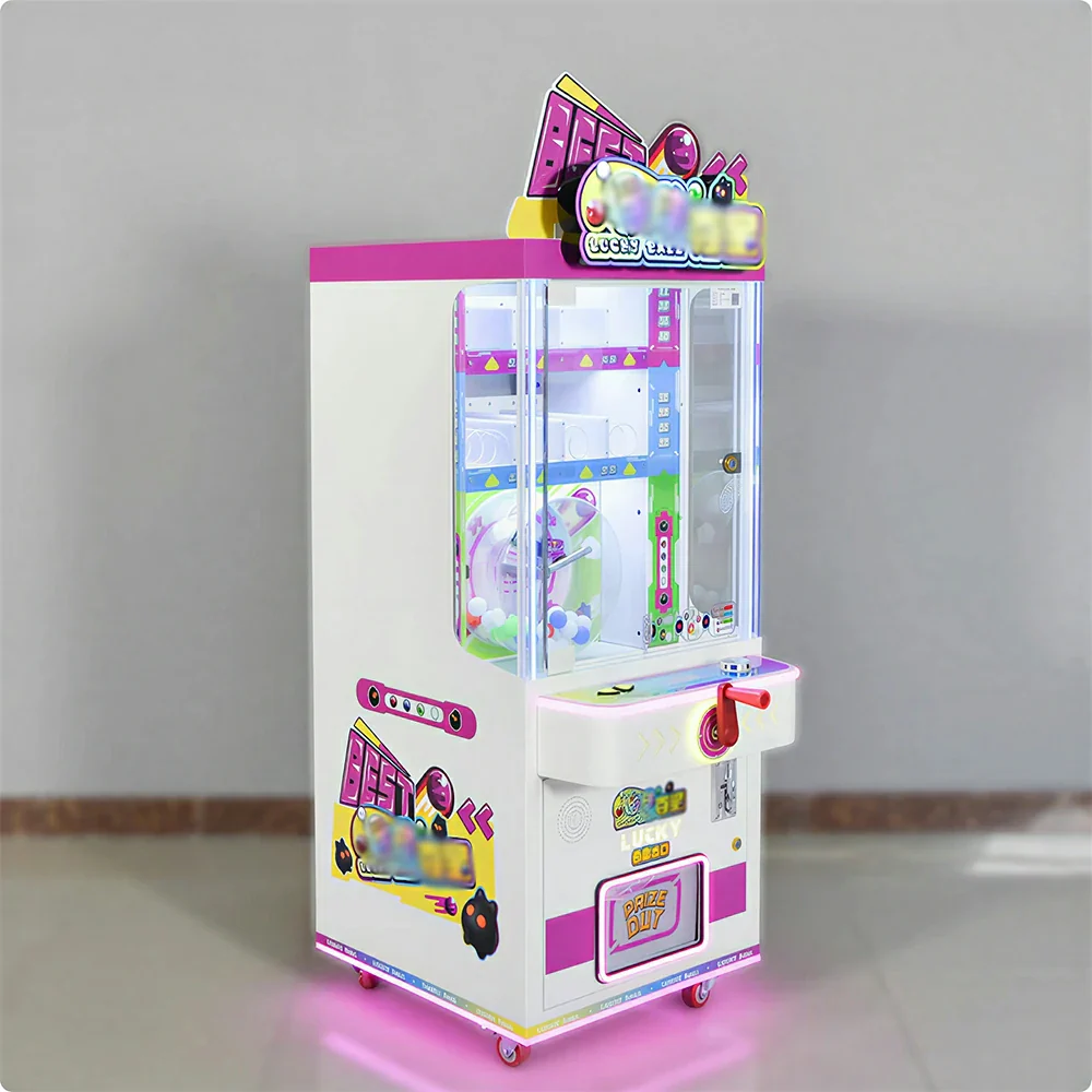 GAMEON Lucky Ball Prize Machine - Coin Operated Arcade Gift Game with Ball Control Challenge, Prize Display & Reward System for Kids Entertainment Venues - White - Image 4
