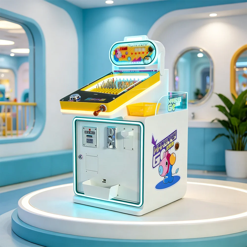 GAMEON Marble Reward Machine - Coin Operated Arcade Game with Marble Launcher, Random Marble Rewards & Interactive Challenge for Kids Entertainment Venues - White - Image 4