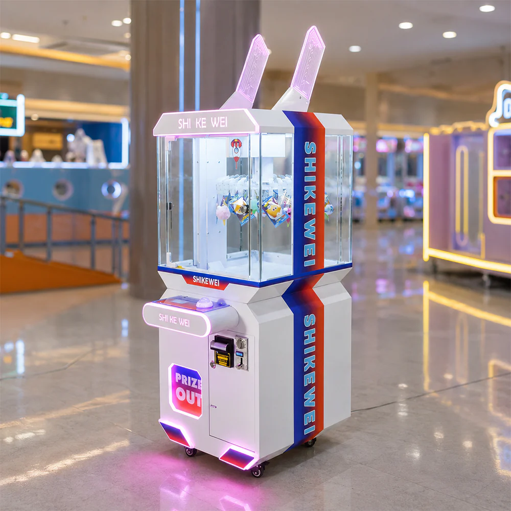 GAMEON Claw Machine Arcade Game - Coin Operated Prize Grabber Machine with LCD Display & Interactive Gift Catching Experience - White - Image 4