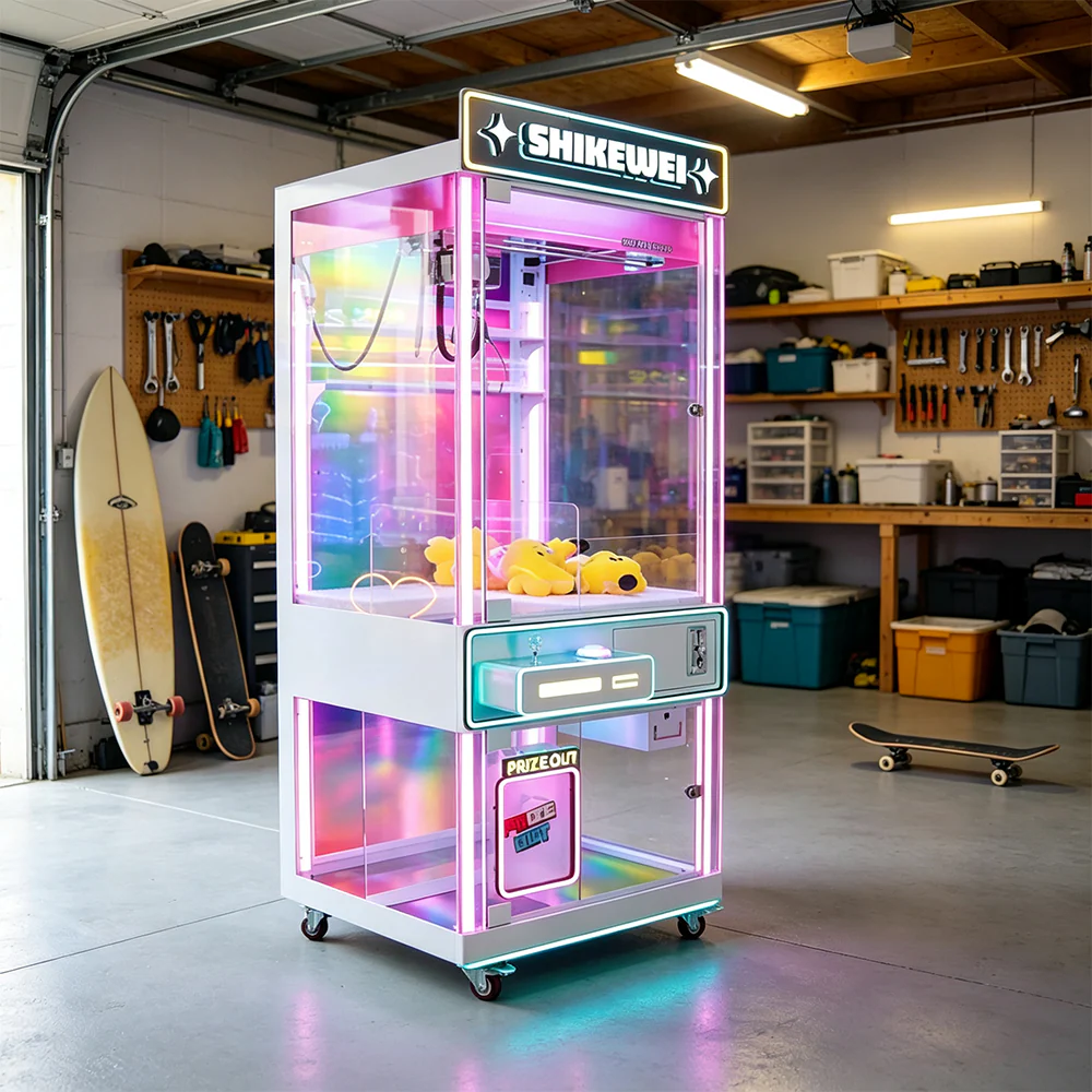 GAMEON Transparent Claw Machine - Coin Operated Prize Grabber Arcade Game with Clear Display Cabinet & Interactive Gift Catching Experience - Pink - Image 4