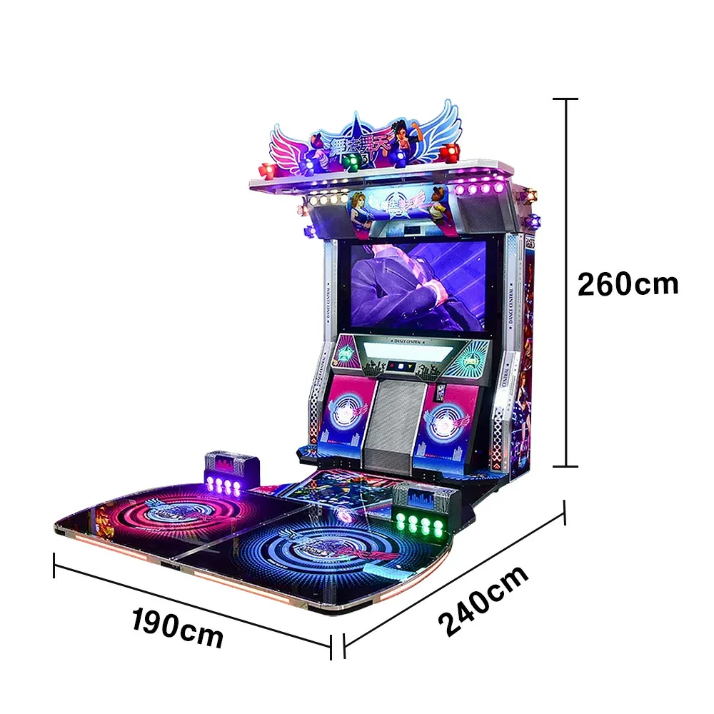 GAMEON Dance Arcade Machine 47" HD Screen Music Rhythm Game LED Neon Lights - Purple - Image 5