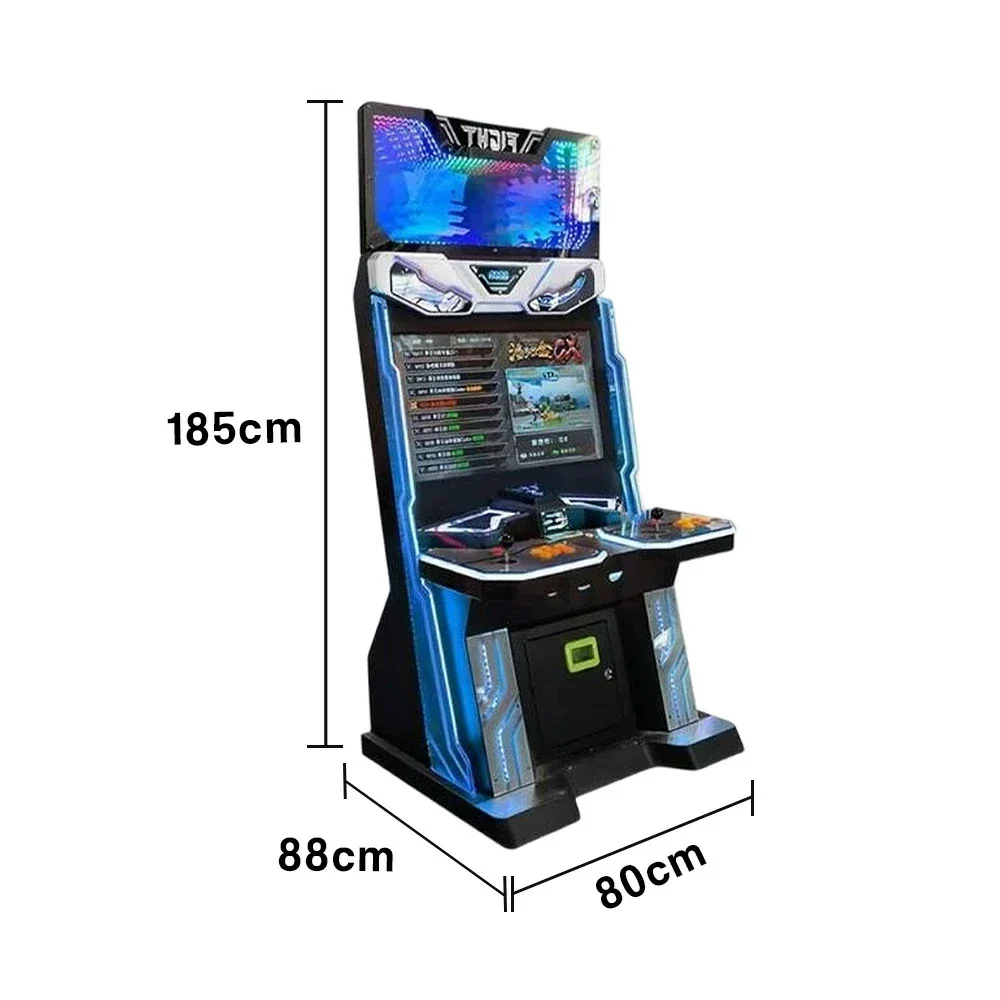 GAMEON KOF Arcade Machine 32-Inch HD Screen Metal & Acrylic Cabinet 4300+ Built-In Games Plug-and-Play Two-Player Retro Gaming Console - Blue - Image 5