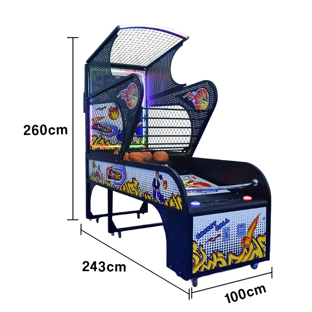 GAMEON Luxury Basketball Arcade Machine Metal Hoop Triple LED Scoring Display Automatic Ball Return Durable Structure - Deluxe - Image 5