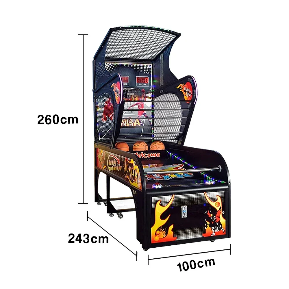 GAMEON Luxury Basketball Arcade Machine Metal Hoop Triple LED Scoring Display Automatic Ball Return Durable Structure - Deluxe - Image 5