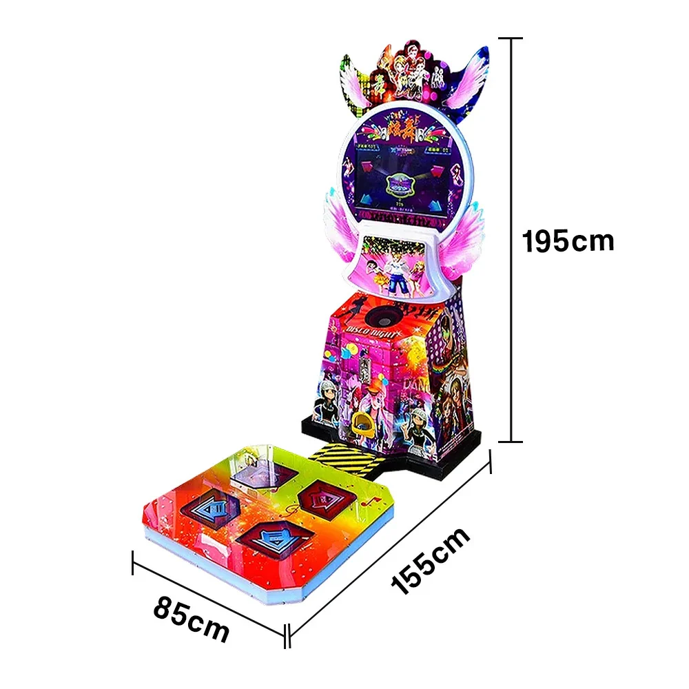 GAMEON Kids Dance Arcade Machine Cute Design LED Lights Music Rhythm Game - Standard - Image 5