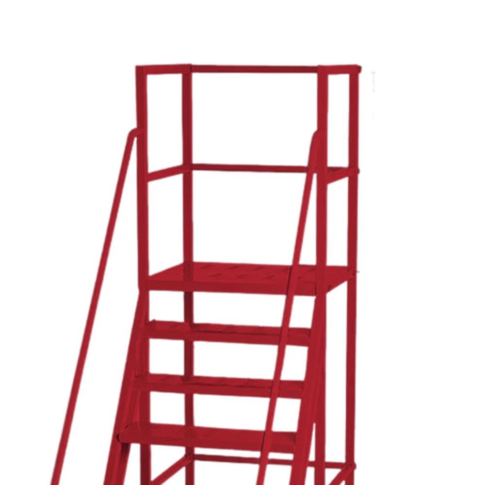 GROVIA 300cm Platform Height  12-step Ladder With Wheels Warehouse Staircase - Image 11