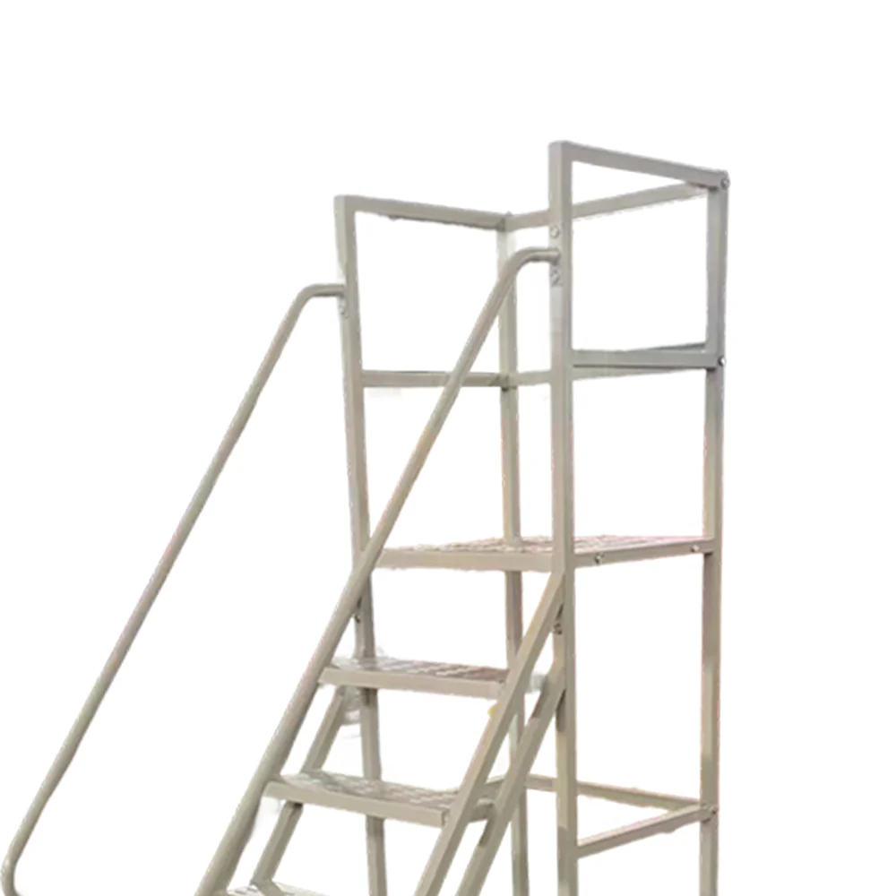 GROVIA 150cm Platform Height 6-step Ladder With Wheels Warehouse Staircase - Image 7