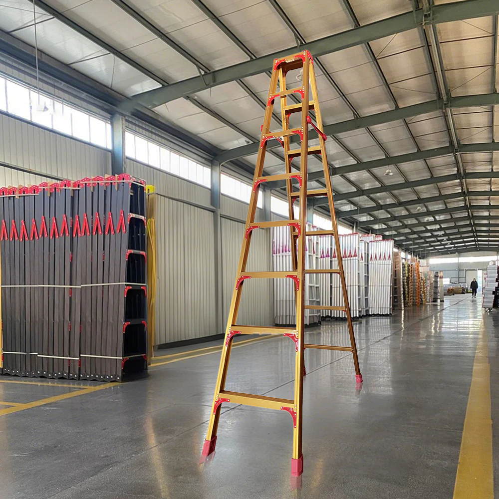 GROVIA L08 3/4/5/6/8/9/10-step Aluminum Alloy Ladder Warehouse Staircase/Household Stairs - Golden - Image 17