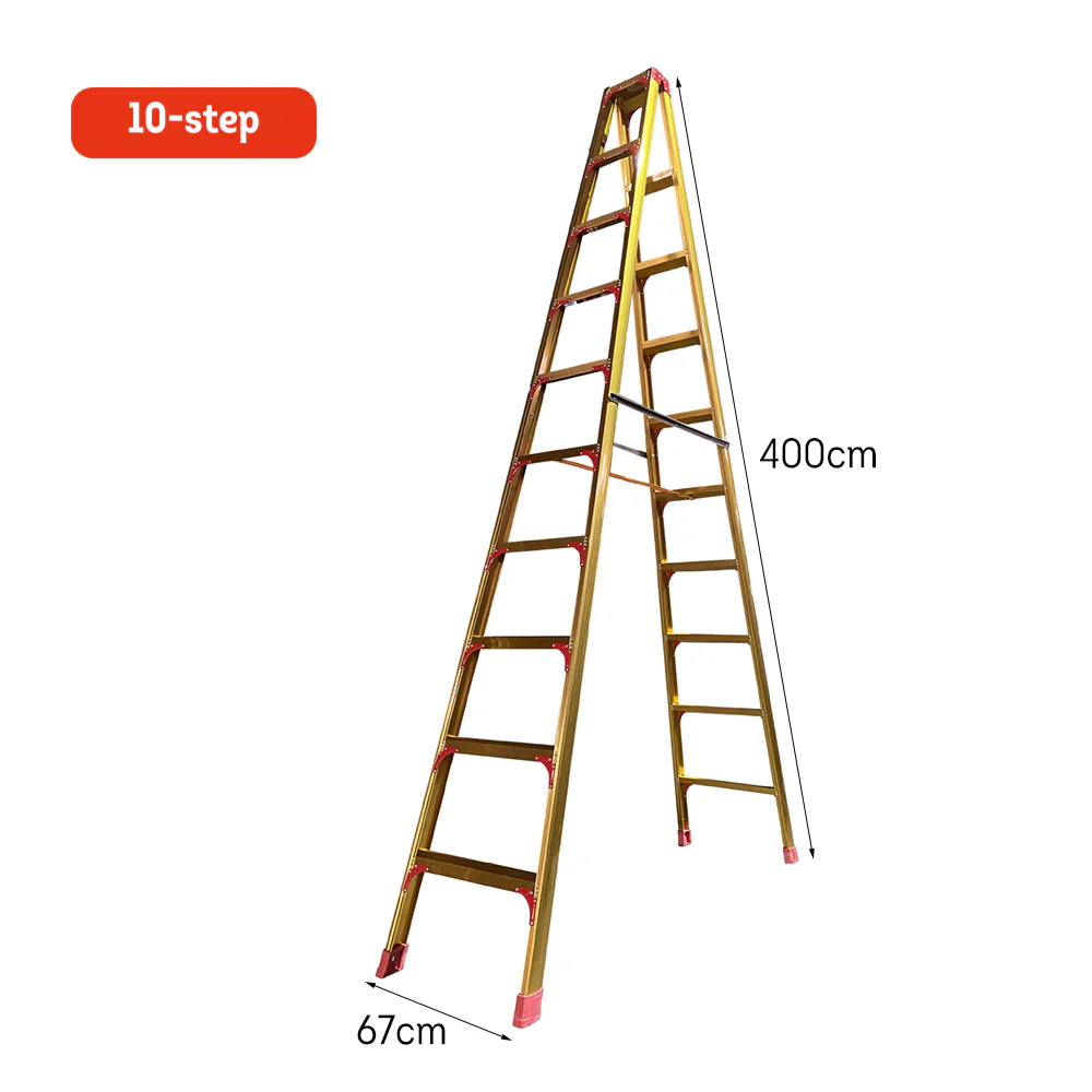 GROVIA L08 3/4/5/6/8/9/10-step Aluminum Alloy Ladder Warehouse Staircase/Household Stairs - Golden - Image 31