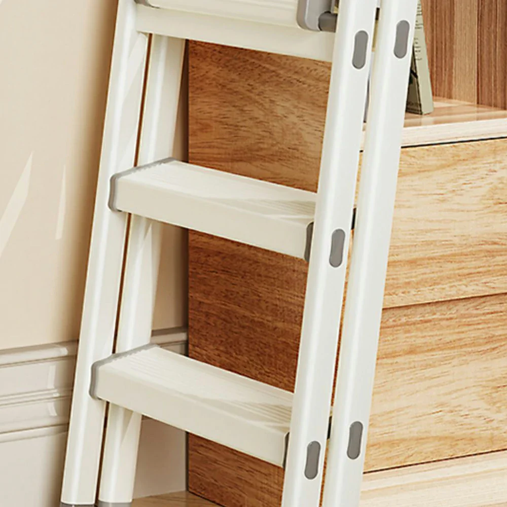 GROVIA LIVARA 3-Step Folding Ladder - Lightweight Aluminium, Space-Saving - Green - Image 5