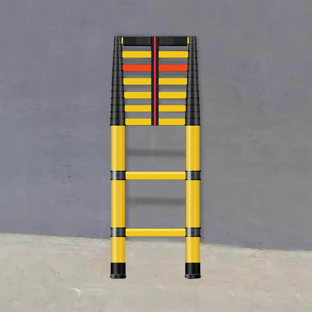 GROVIA 3m/4m/5m Fiberglass Retractable Insulated Ladder ¨C 150kg Capacity, Anti-Slip Pedals, Foldable 6.85cm Design - Image 12