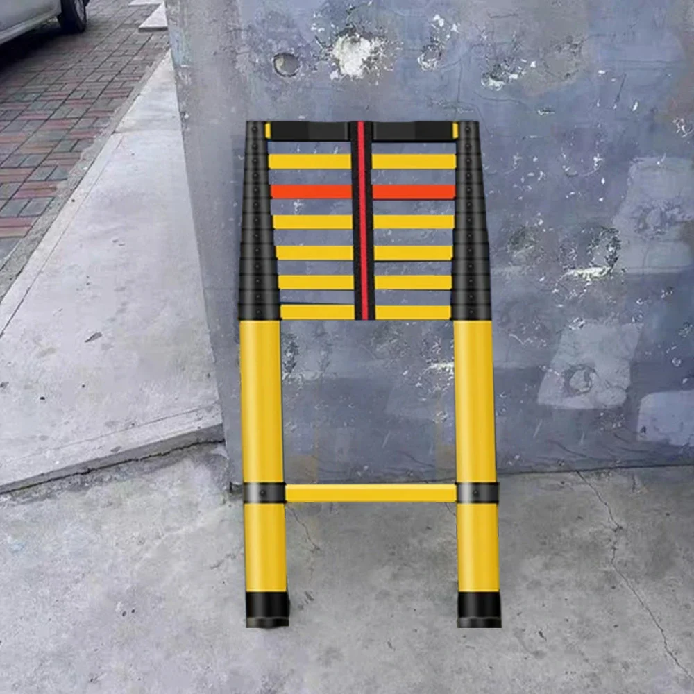 GROVIA 3m/4m/5m Fiberglass Retractable Insulated Ladder ¨C 150kg Capacity, Anti-Slip Pedals, Foldable 6.85cm Design - Image 8