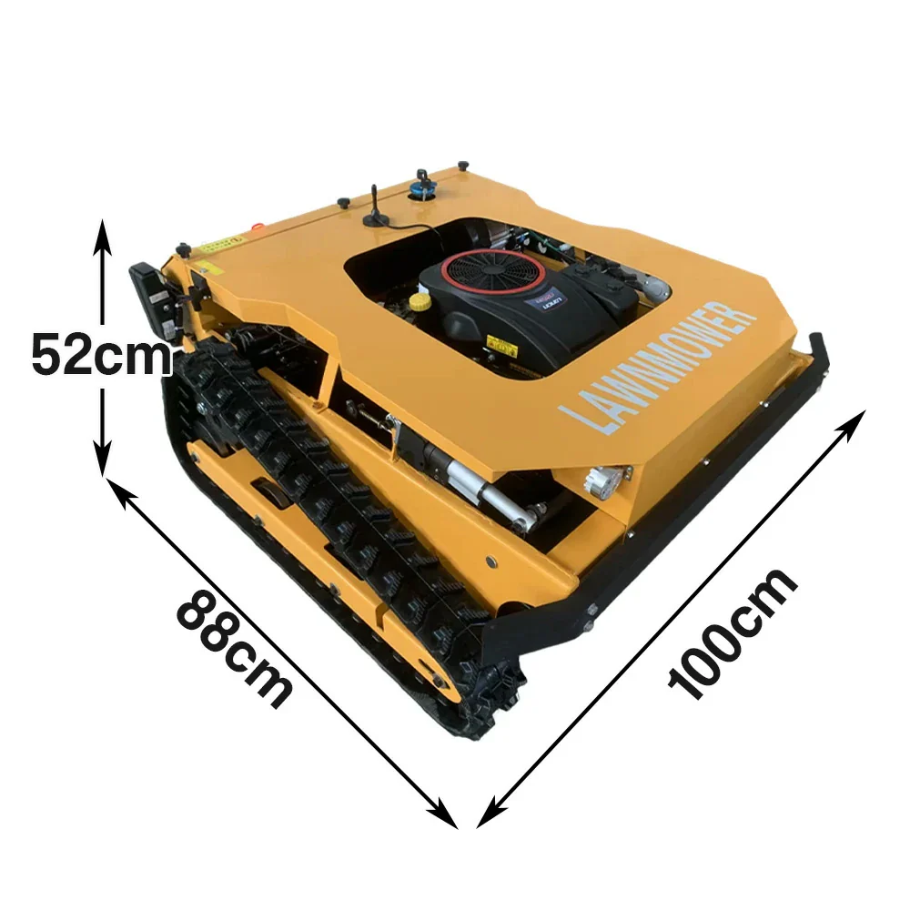 GROVIA 224CC Hybrid Remote Control Lawn Mower, Dual 600W Motors, 9HP Power, 50cm Cutting Width, Self-Charging, Heavy-Duty All-Terrain Design for Large Lawns - Yellow - Image 5