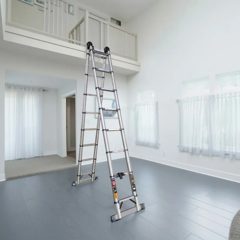 GROVIA Stainless Steel Multi-Purpose Joint Ladder 4/5/8 Step - Anti-Slip Design, Foldable & Heavy-Duty Frame - Image 14