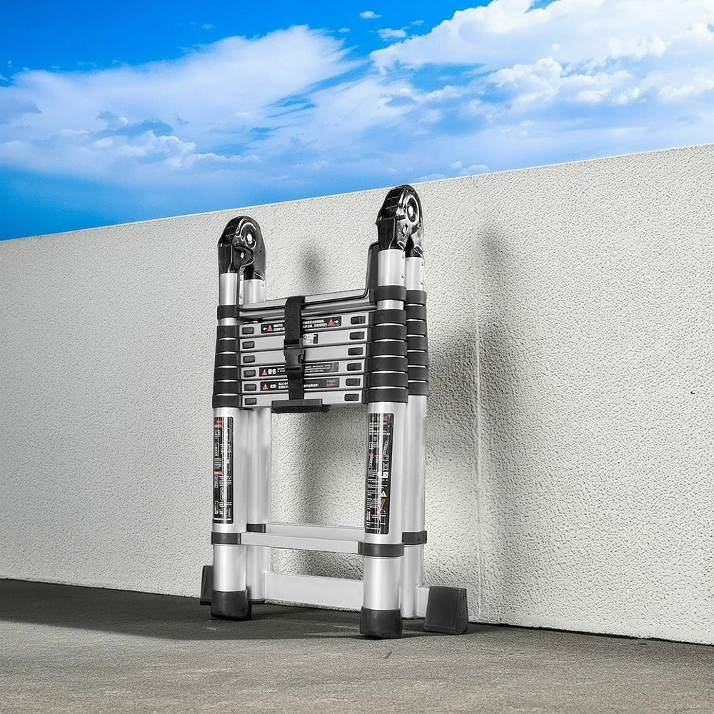 GROVIA Aluminium Multi-Purpose Joint Ladder 8/9/10/11 Step - Heavy-Duty, Anti-Slip, Foldable & Space-Saving Design - Image 4