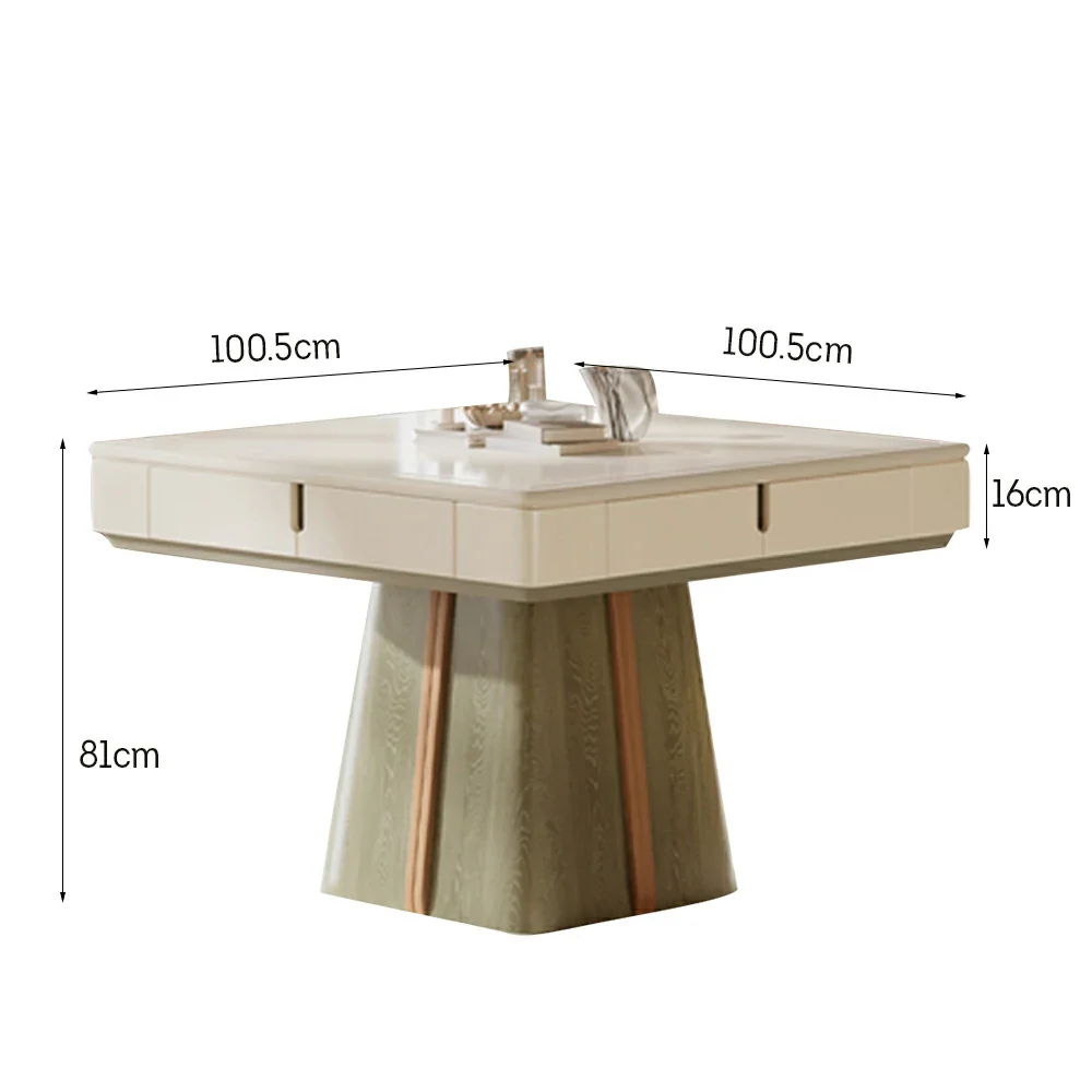 HEXJON 100cm Automatic Mahjong Table/Dining Table/Coffee Table Low Frequency Noise Reduction - Green - Image 5