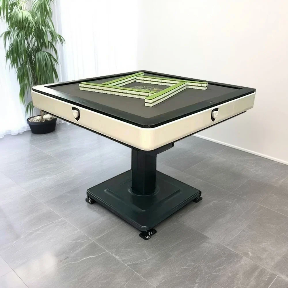 HEXJON No.36 Automatic Mahjong Table - Foldable Low-Noise Design, Premium Wool Felt Surface, 94cm Square Game Table - White - Image 2