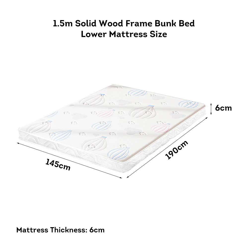 LIVARA Eco-friendly Synthetic Coir Cotton Latex Foldable Mattress for 1.5m Solid Wood Frame Bunk Bed - Image 10