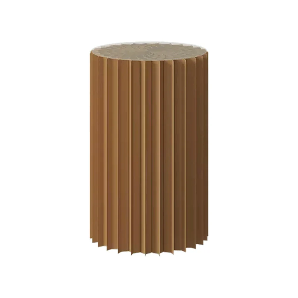 LIVARA 38/48/56cm Foldable Paper Cylinder Display Stand-Brown - Image 10
