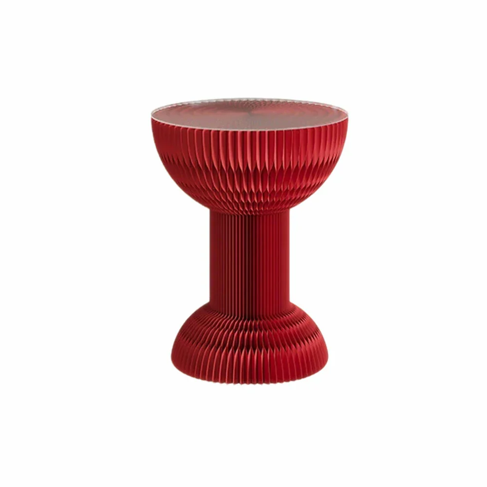 LIVARA 50/70/95cm Paper Folding Round Table Tea Table - Red - Image 6