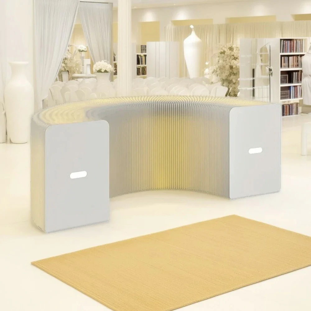 LIVARA 200cm Foldable Partition Display Cabinet - Lighting Edition - Image 4