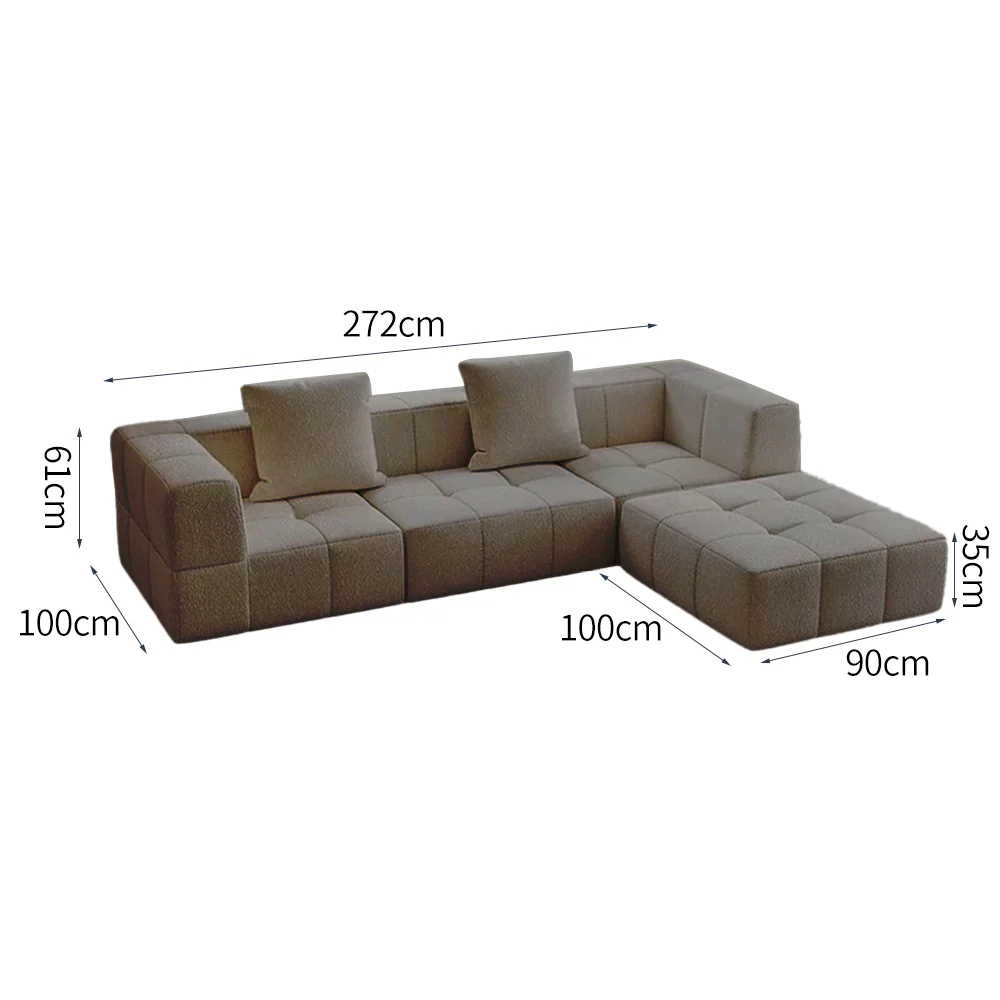 LIVARA B305 2-seater/3-seater Compressed Sofa/Footrest Frameless Construction Design - Image 28