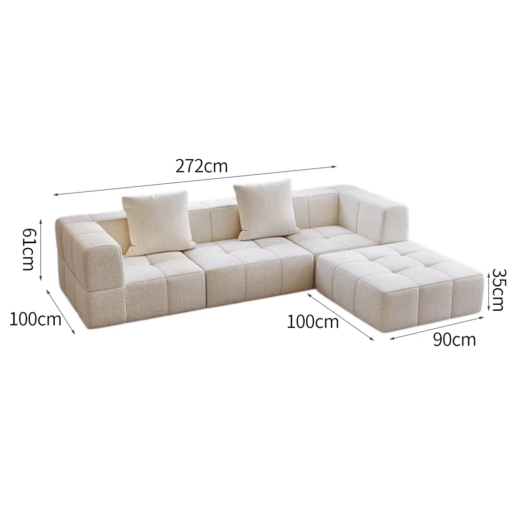 LIVARA B305 2-seater/3-seater Compressed Sofa/Footrest Frameless Construction Design - Image 29