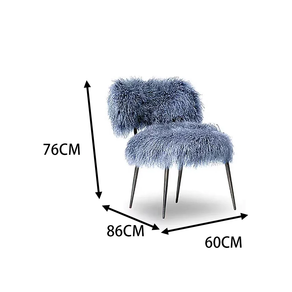 LIVARA EC1009 Stainless Steel Bentwood Wool Fabric High-End Luxury Design Leisure Chair - Image 5