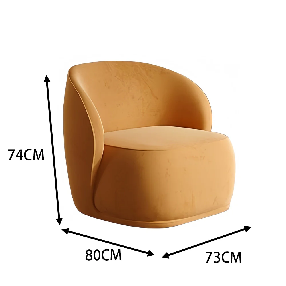 LIVARA EC1023 Shaped Board Solid Wood Frame High-Density Sponge Leisure Chair - Image 9