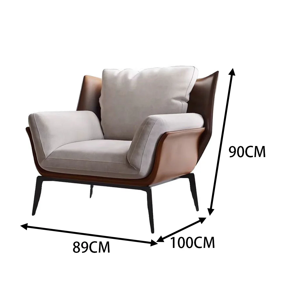 LIVARA EC1032 Minimalist Molded Cotton Morden Leisure Chair - Image 5