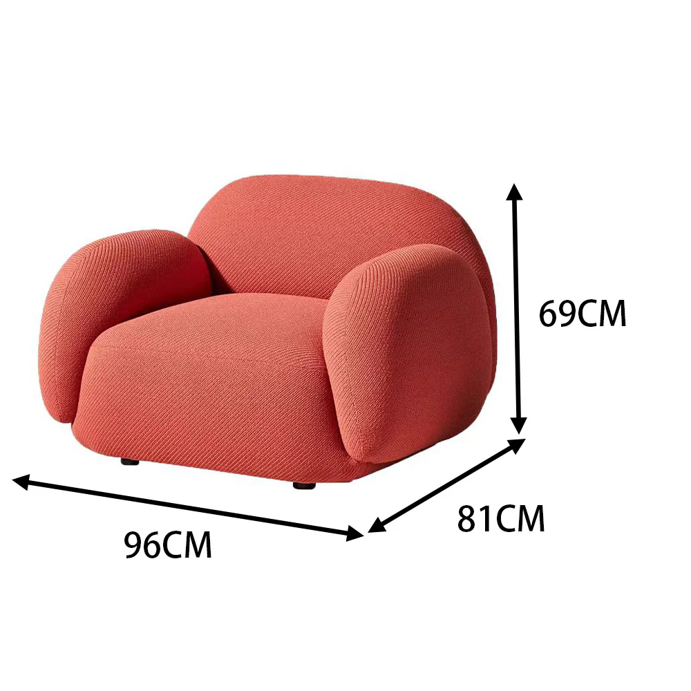 LIVARA EC1039 Wooden Frame High-Resilience Foam Leisure Chair - Image 5