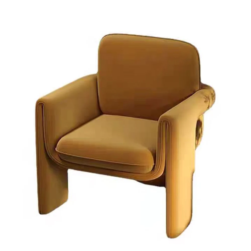 LIVARA EC1054 Bentwood Frame Velvet Fabric Leisure Chair - Image 2
