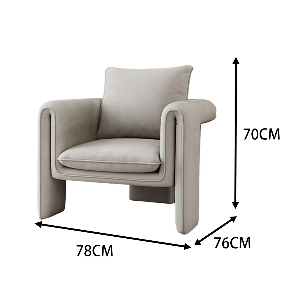 LIVARA EC1054 Bentwood Frame Velvet Fabric Leisure Chair - Image 9