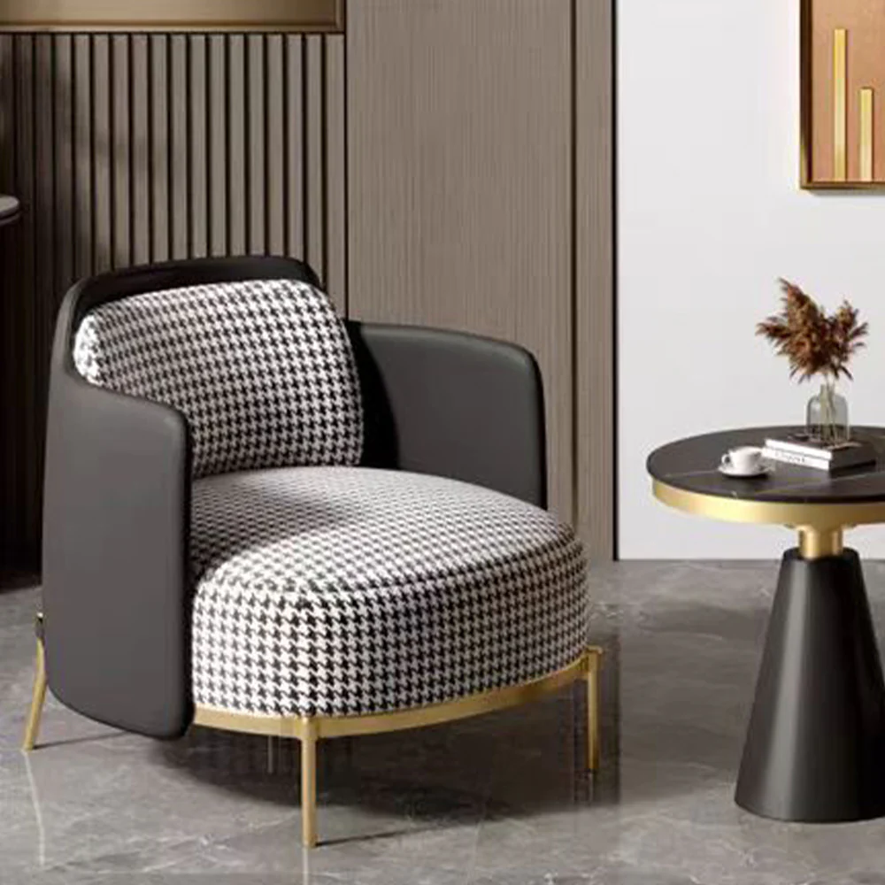 LIVARA EC1059 Curved Wood and Eucalyptus Frame with High-Density Foam Leisure Chair - Image 4