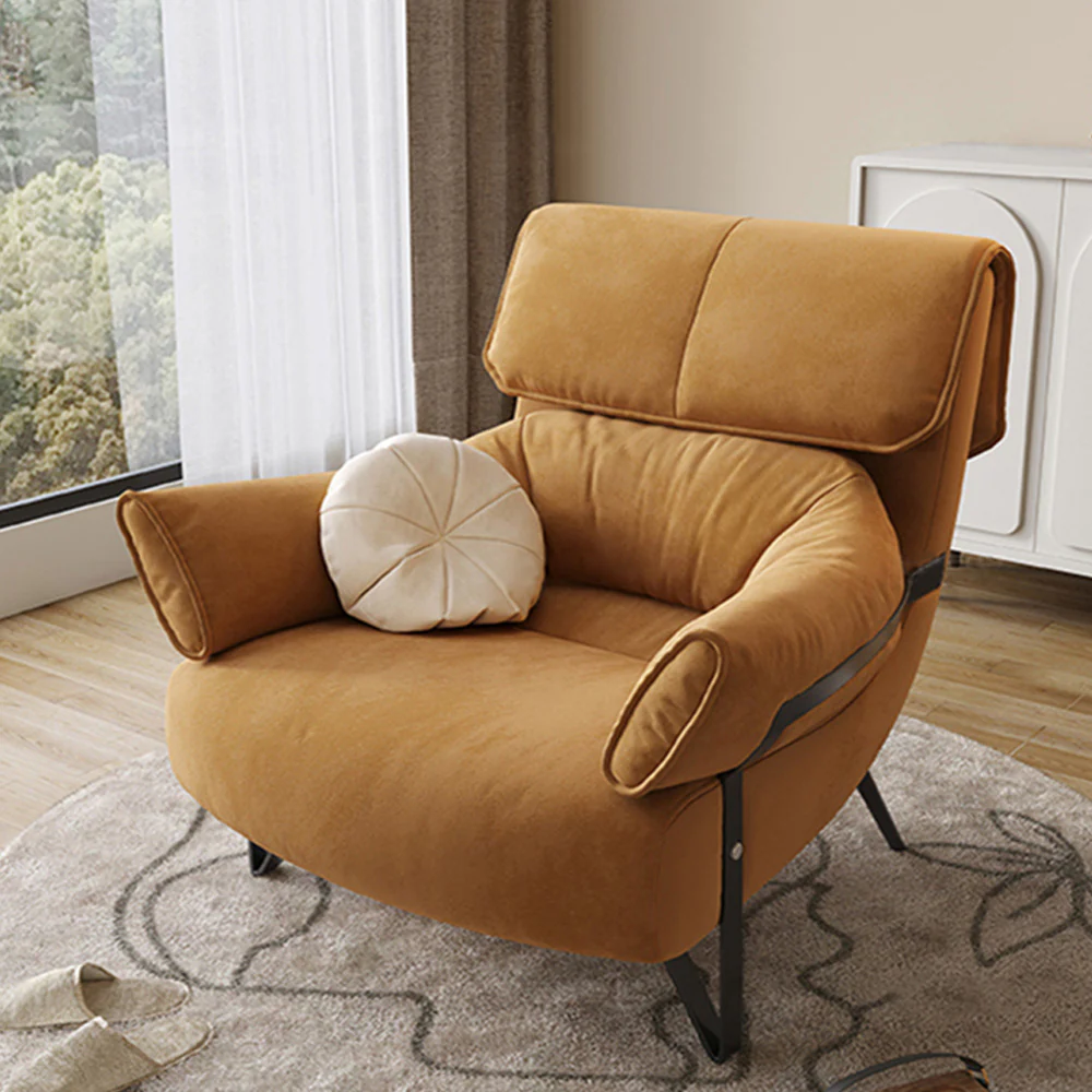 LIVARA EC1085 Solid Wood and Carbon Steel Frame Chair - Image 2