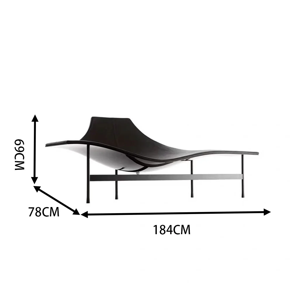 LUXORA EC1093 Fiberglass Stainless Steel Ultra-Fiber Leather High-End Leisure Chair - Image 5