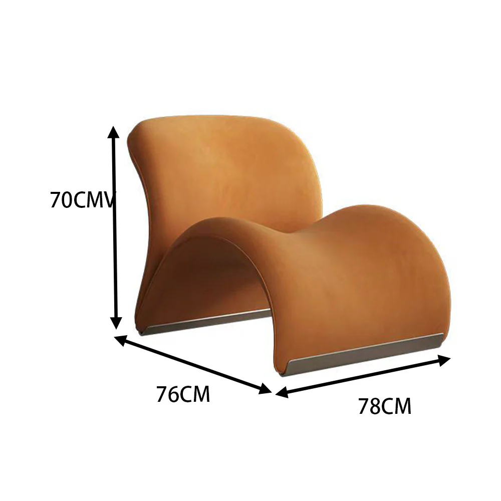 LIVARA EC1100 Tech Velvet Metal Stylish Design Leisure Chair - Image 10
