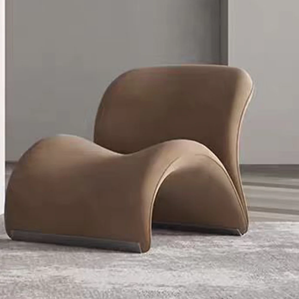 LIVARA EC1100 Tech Velvet Metal Stylish Design Leisure Chair - Image 4