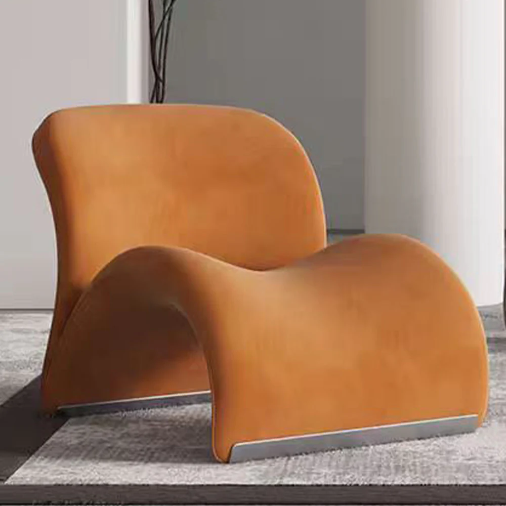 LIVARA EC1100 Tech Velvet Metal Stylish Design Leisure Chair - Image 7