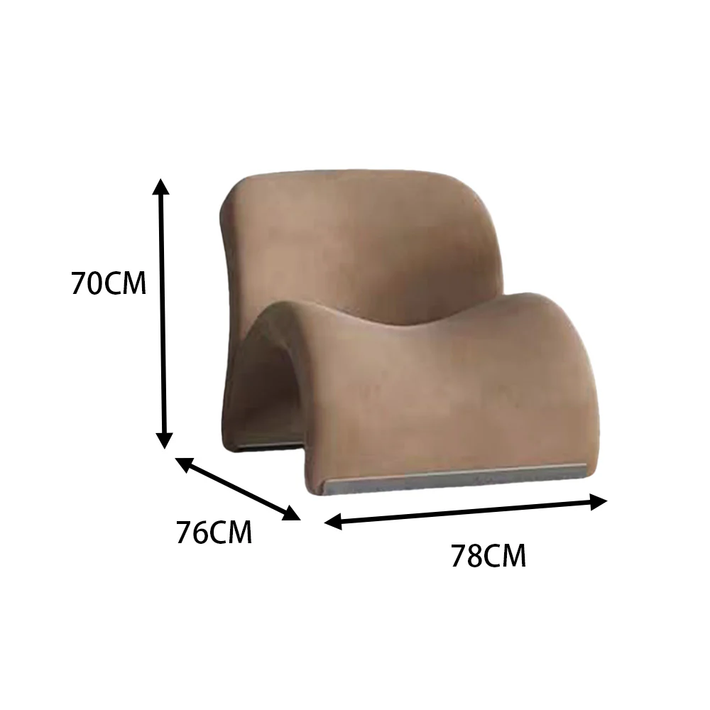 LIVARA EC1100 Tech Velvet Metal Stylish Design Leisure Chair - Image 9