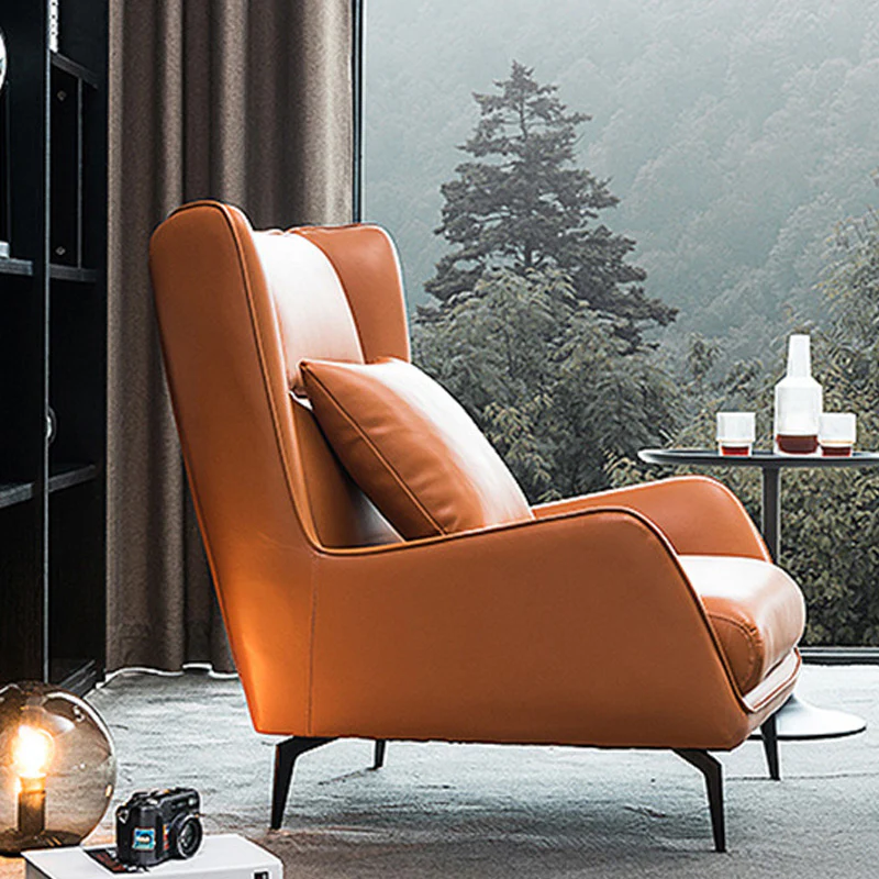 LIVARA EC1125 Solid Wood Frame Chair with Footrest - Image 3