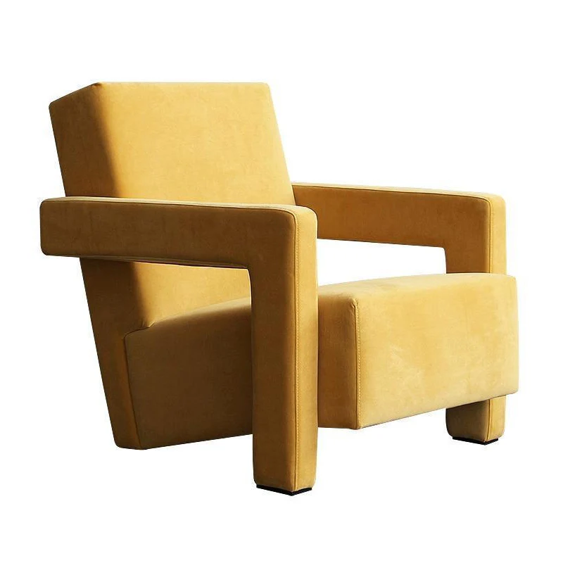 LIVARA EC1132 Cotton Linen Fabric Leisure Chair