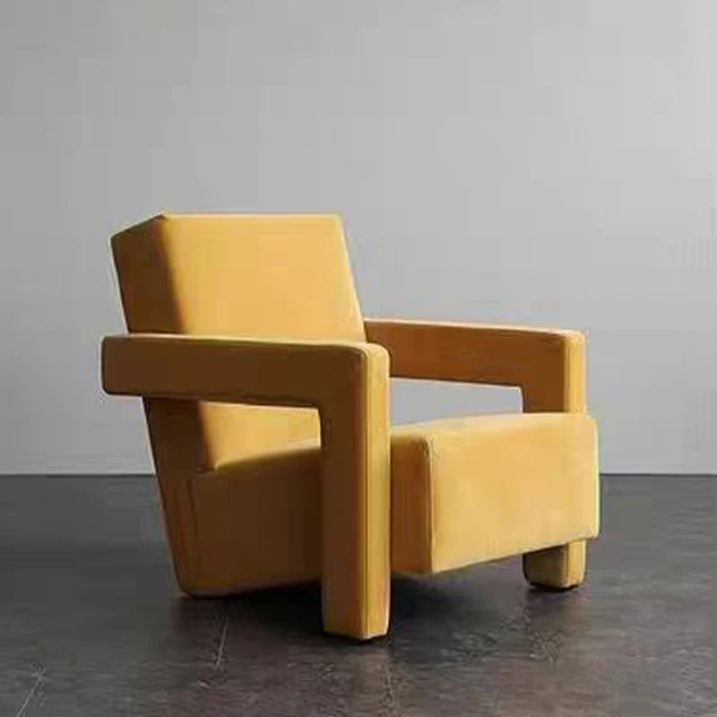 LIVARA EC1132 Cotton Linen Fabric Leisure Chair - Image 3