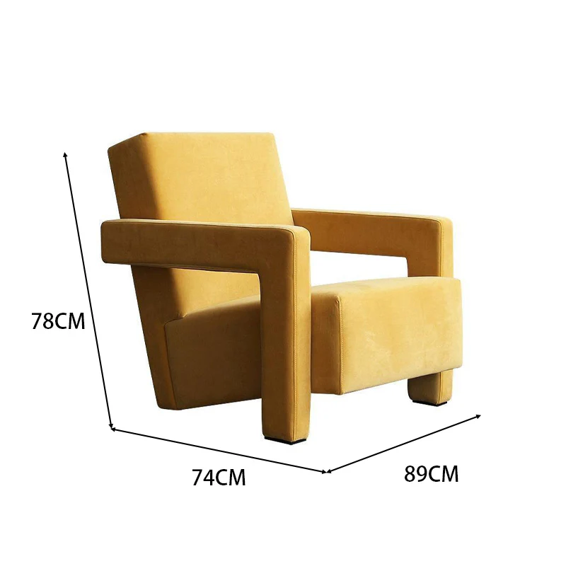 LIVARA EC1132 Cotton Linen Fabric Leisure Chair - Image 5