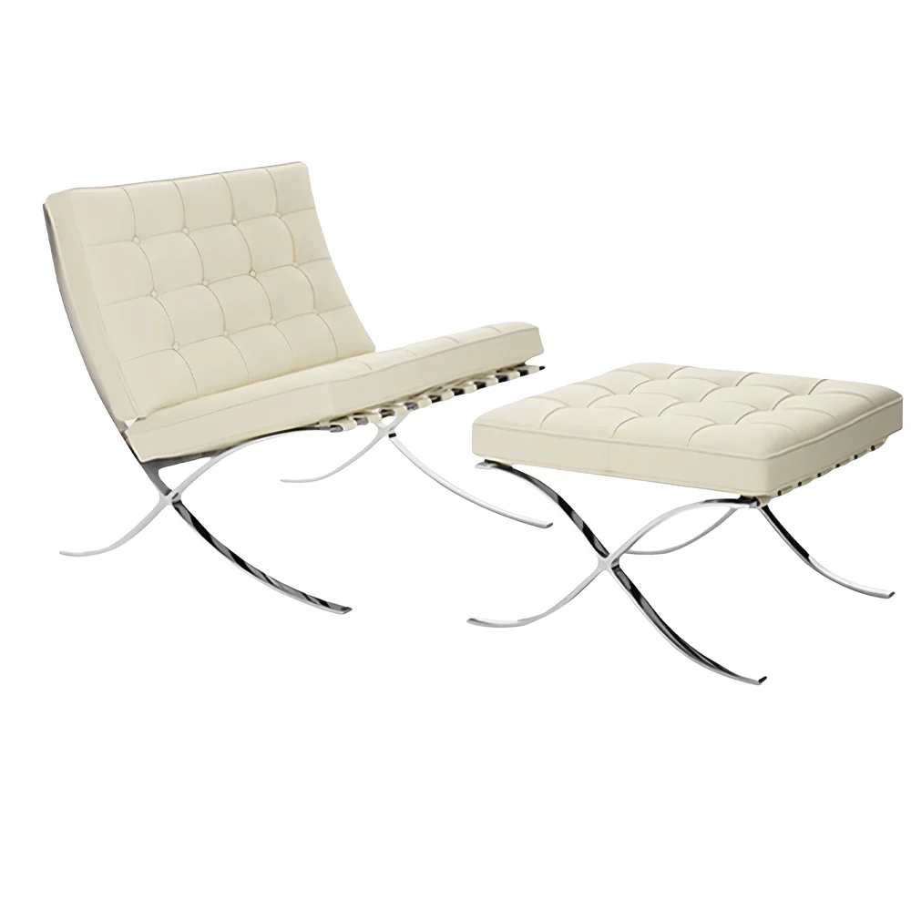 LIVARA EC1146 Stainless Steel Frame Microfibre Leather Leisure Chair