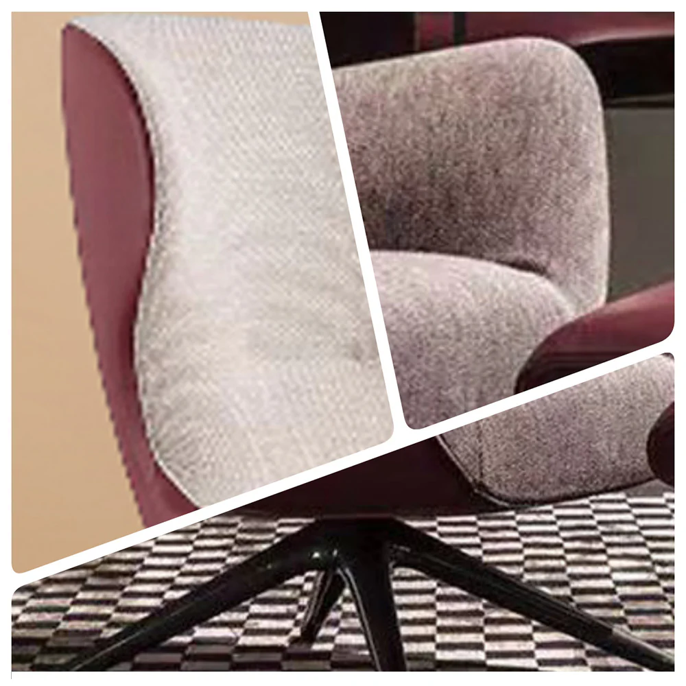 LIVARA EC1160 Ultra-Fiber Leather Metal Frame Leisure Chair - Image 4