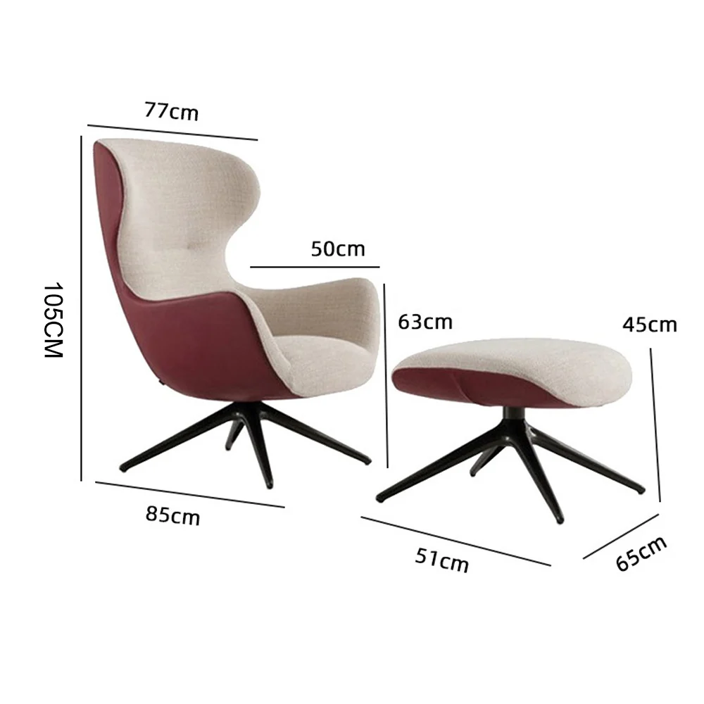 LIVARA EC1160 Ultra-Fiber Leather Metal Frame Leisure Chair - Image 5