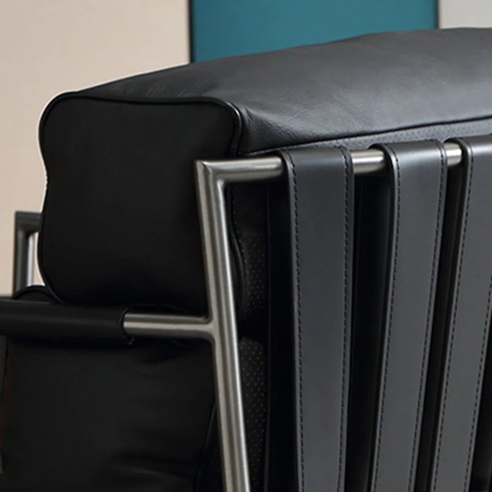 LIVARA EC1207 Stainless Steel Saddle Leather Faux Leather Leisure Chair - Image 4